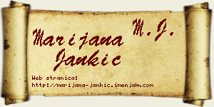Marijana Jankić vizit kartica